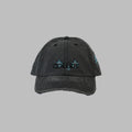 WASHED BLACK HAT NEON BLUE